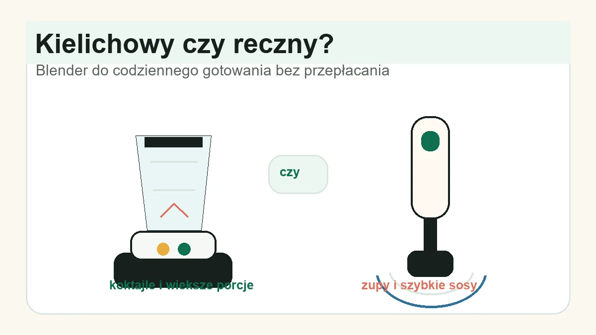 Blender kielichowy czy ręczny? Co wybrać do codziennego gotowania